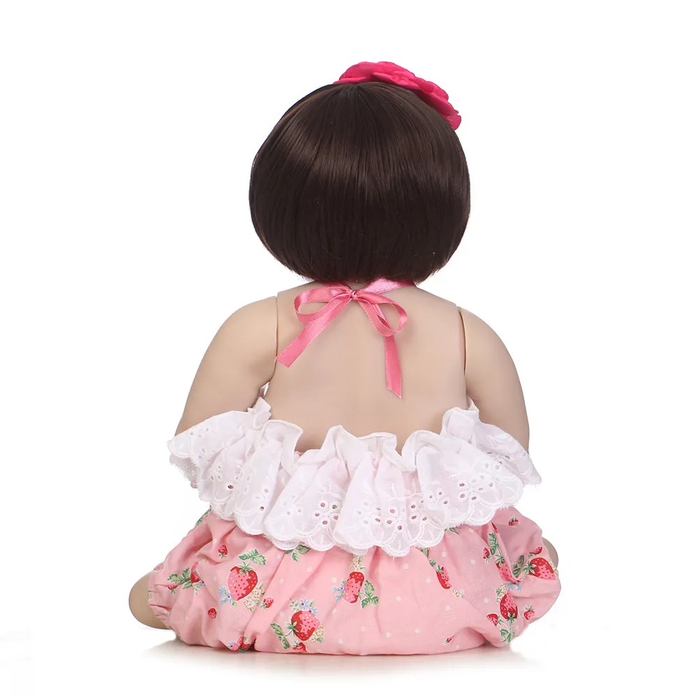 NPK cute girl reborn dolls 22&quot full silicone baby toys for children gift can bathe alive BJD bonecas | Игрушки и хобби