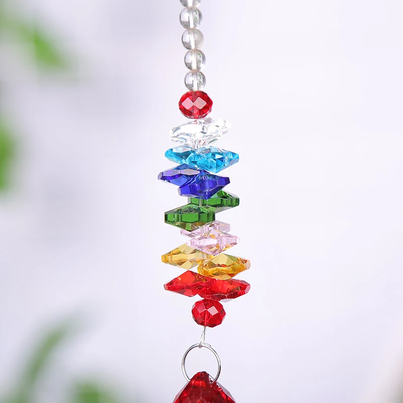 1 шт. гирлянда чакра спектра Хрустальный Ловца солнца стеклянные маятниковые
