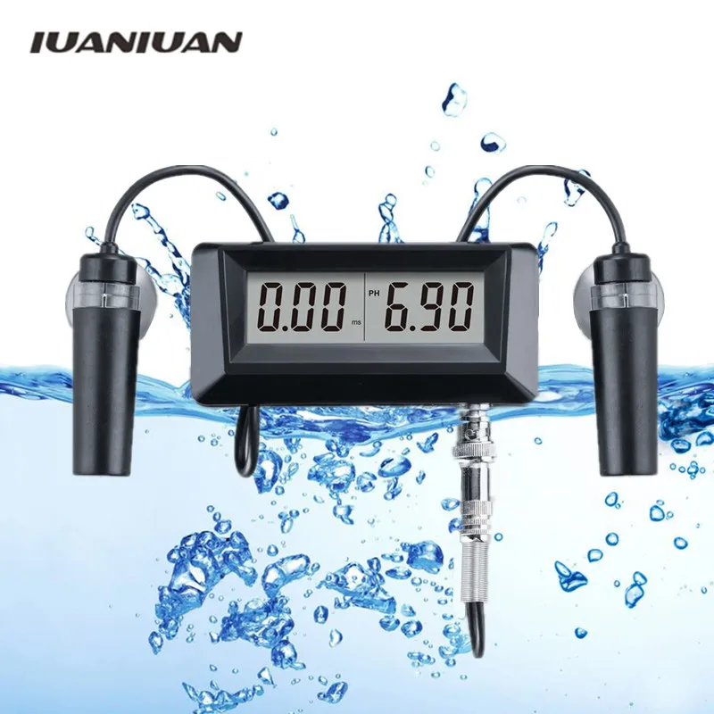 

PH-0253 Online PH&EC Monitor 0.00 to 14.00 pH Range 0 to 19.99ms/cm EC Range