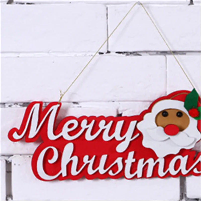

2015 New Gift 26*12 CM Santa Claus Letter Wooden Toys Merry Christmas Card Accessories Candy EVA Wood Ornaments For Festival