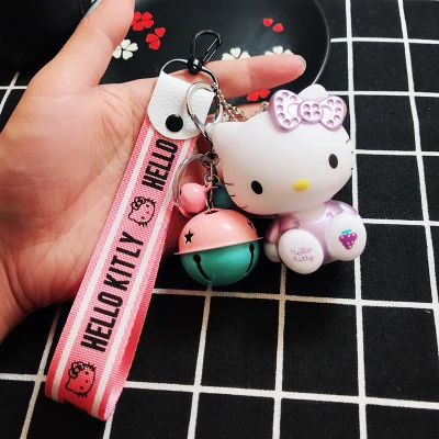 color 16 Милый брелок hello kitty, брелок для женщин, аниме, брелок для ключей Kt Cat, детские игрушки, брелок для автомобиля, брелок на запястье, веревка, брелок, подарки - Цвет: color 16