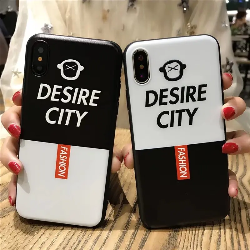 Английские буквы Desire город чехол для iphonex iPhone 7 8 плюс мягкий прозрачный ТПУ