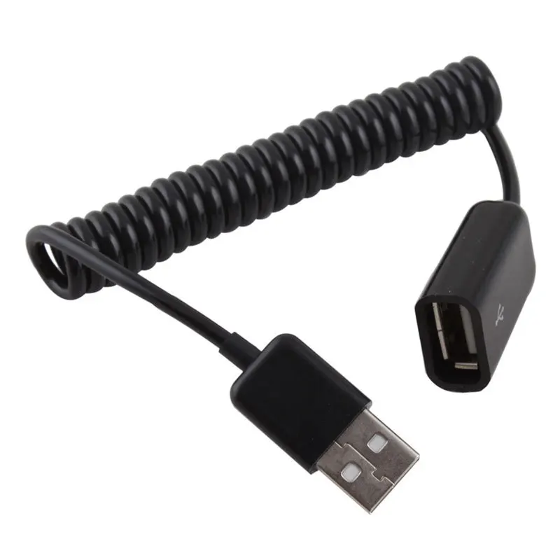 Спиральный кабель удлинитель USB 2 0 штырь гнездо 1 шт.|Компьютерные кабели и