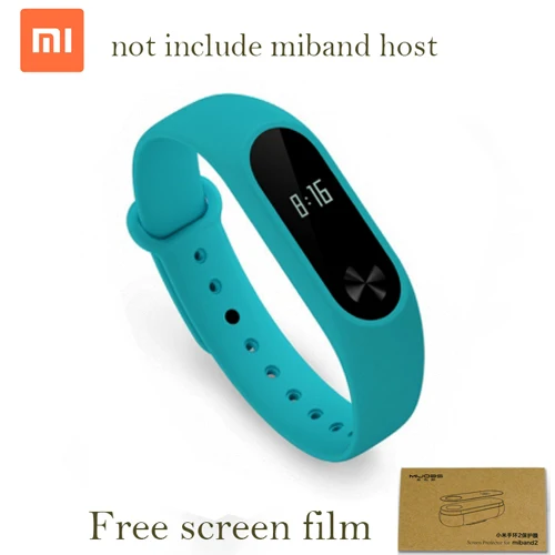 Xiaomi mi ремешок, 2 ремешка, силиконовый цветной браслет для mi band 2, умный Браслет для Xiao mi Band 2, аксессуары - Цвет: Blue