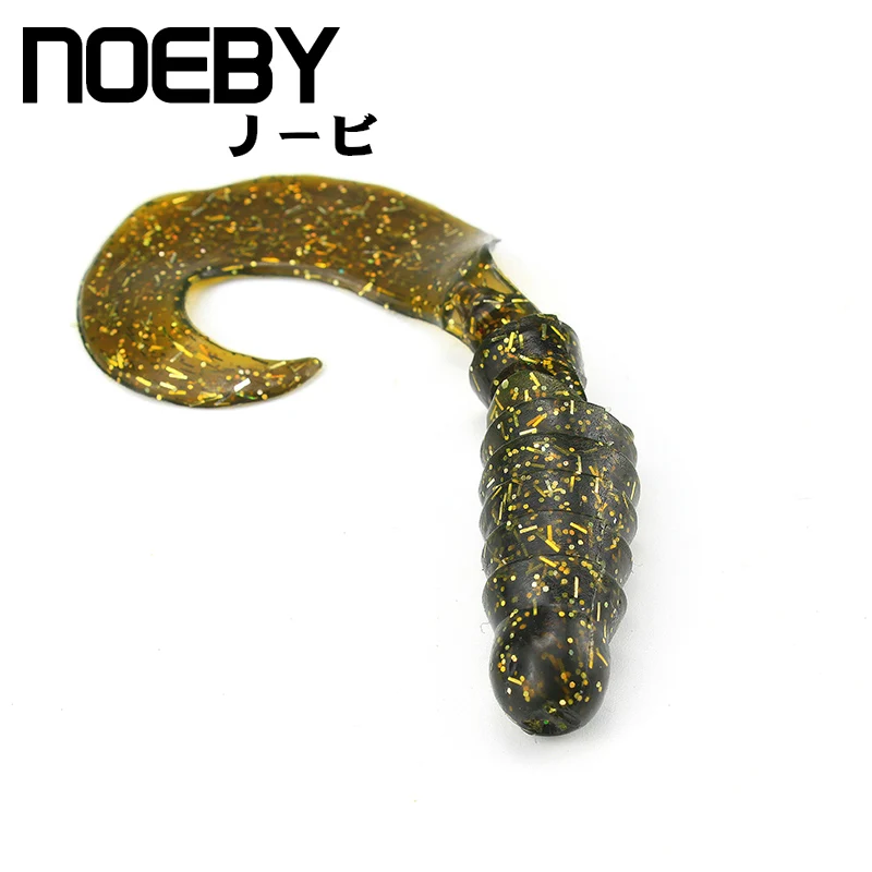 NOEBY 8 шт./лот Мягкая приманка 80 мм/4 3 г рыболовная личинка приманки для Шад Рыбалка
