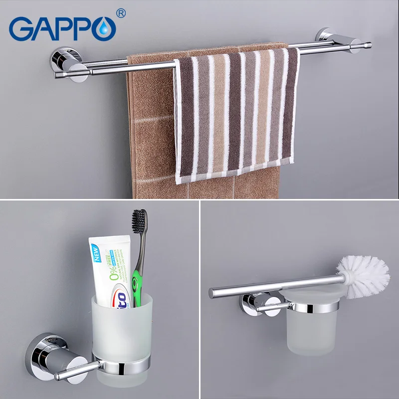 Фото Gappo аксессуары для ванной комнаты, держатель для полотенец, держатель для бумаги, двойной держатель для зубной щетки, банное полотенце, коль... №5