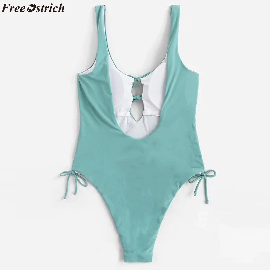 Бесплатная страуса 2019 сексуальное однотонное удобное цельное нижнее белье с