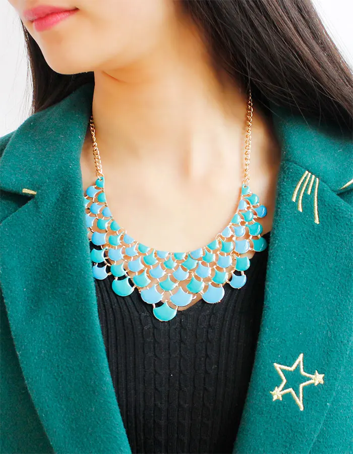 F &amp U различные цвета каплевидной масляной технологии ожерелье с подвеской в