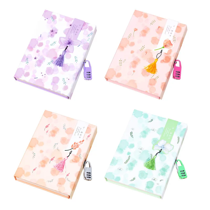 Coloffice Diary Book with Coded Lock Notebook Password Notepad Cute Korea Stationery Children Agenda Secret Journal | Канцтовары для