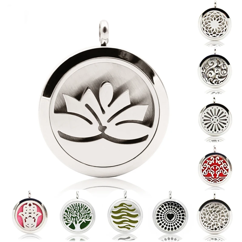 Модный 20 мм диффузор для эфирных масел ароматерапия ожерелье круглый медальон