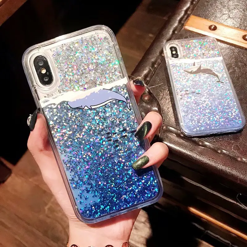 Чехол с жидкими зыбучими песками для Xiaomi 8 8E A 1 2 LITE F1 MAX3 MIX2S, блестящая Звезда, мультяшный Океанский КИТ, чехол для телефона Redmi NOTE 5 S2
