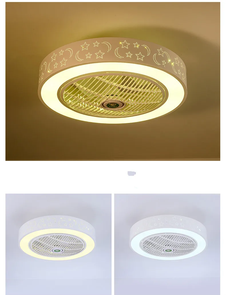 220 В LED-2x36w Электрический Потолочный вентилятор свет 3 шестерни 8 часов времени три цвета Затемнения пульт дистанционного управления медный сердечник катушки