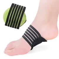 1 pair foot arch support strap breathable cushioned arch support brace for flat feet relief non slip footpads protect feet