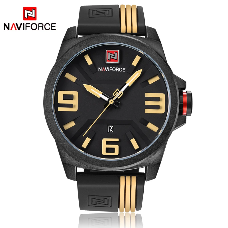 2018 новый бренд NAVIFORCE мужские модные повседневные спортивные часы 3D кварцевые с