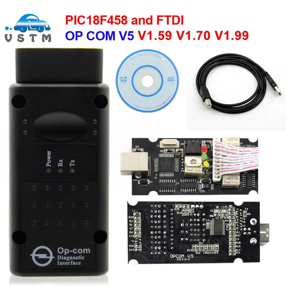 Opcom V1.99/V1.7/V1.78 V1.59 v1.95 op com для Opel obd 2 считыватель кодов OP-COM с PIC18F458 CAN BUS интерфейс