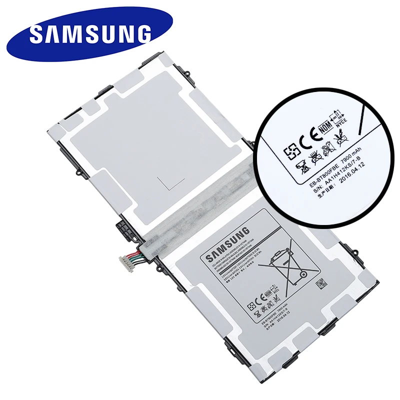 Оригинальная Аккумуляторная батарея Samsung для планшетов Galaxy Tab S 10 5 дюйма EB-BT800FBE T801