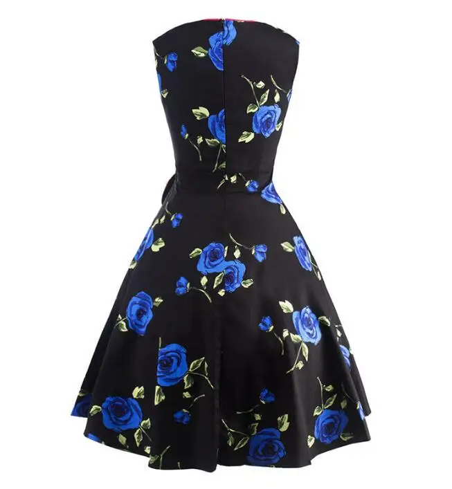 Новое хлопковое Пышное Платье с цветочным принтом украшенное бантиком длинными