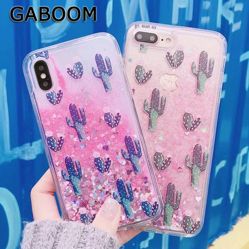 GABOOM Динамические Liquid блестит зыбучие пески телефон чехлы для iPhone 7 Чехол 6 6s 8 Plus X