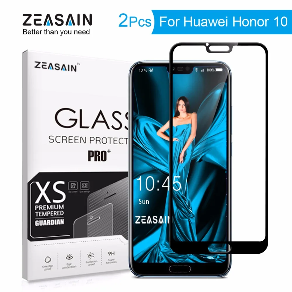 2 упаковки Оригинальная защитная пленка ZEASAIN для Huawei Honor 10 Honor10 полное покрытие