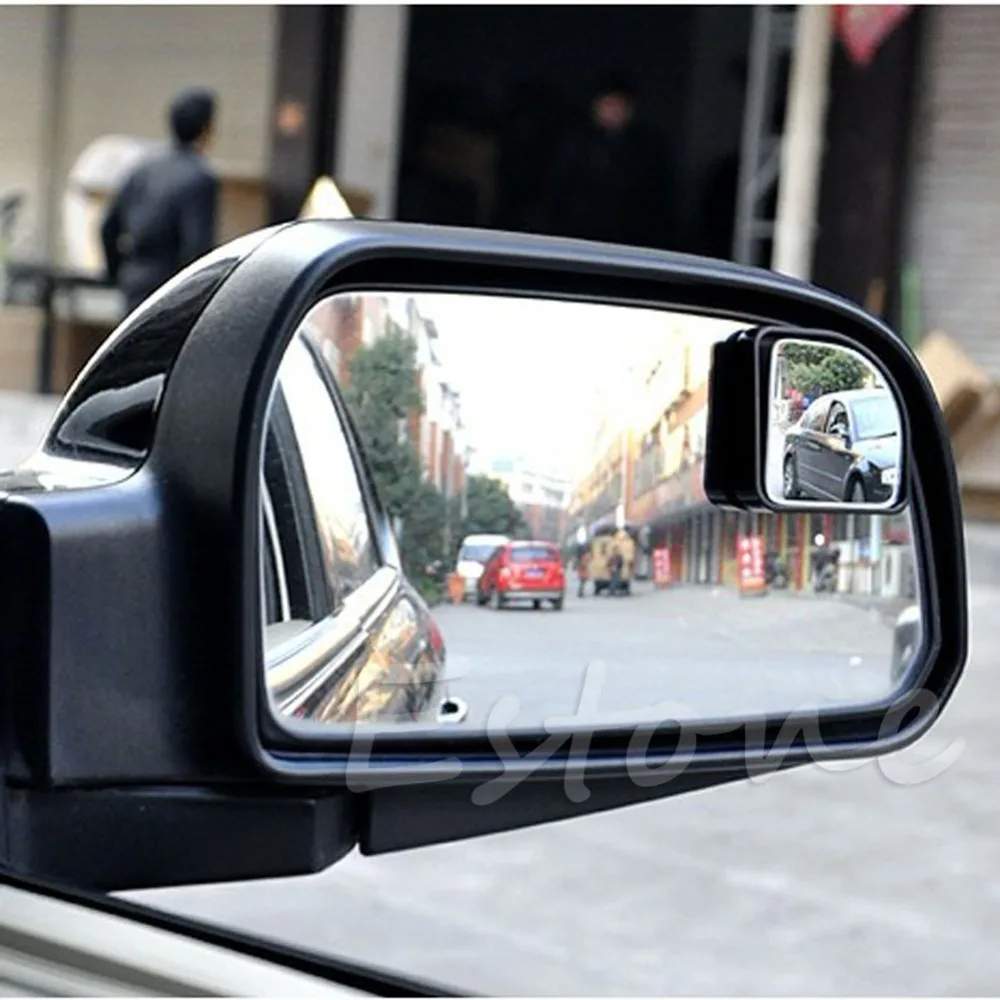 Регулируемое черное боковое зеркало заднего вида для слепых зон дополнительное
