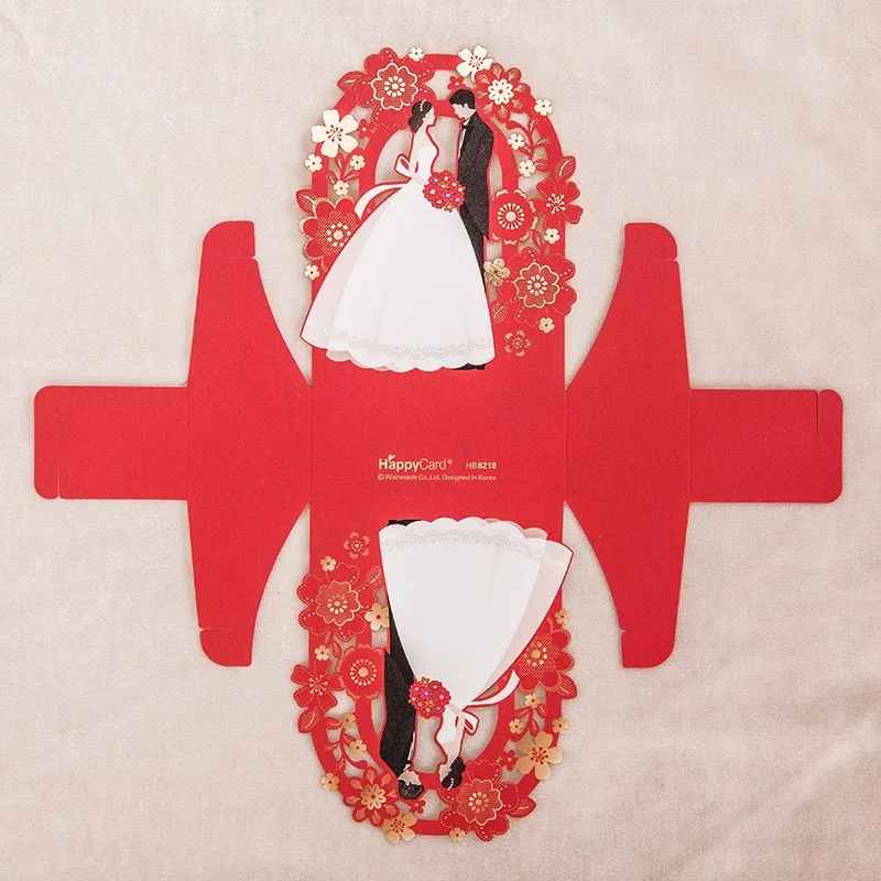 Элегантное украшение бумажная Подарочная коробка и цветок Лазерная резка