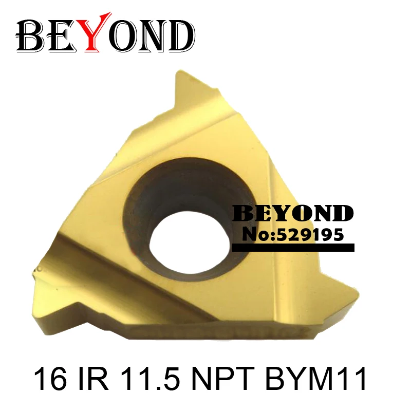 

16 IR 11.5/14/18 NPT BYM11,OYYU tungsten carbide turning threading insert NPT internal yellow coationg