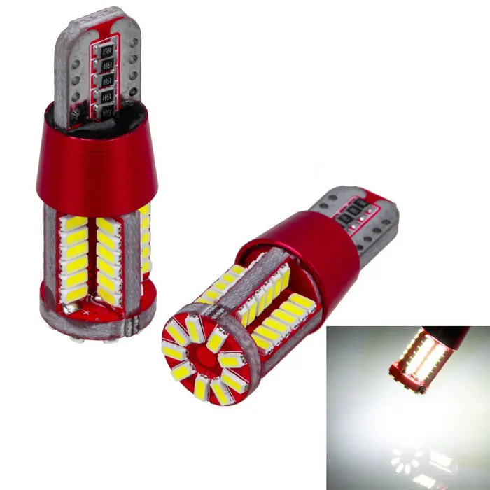 10 шт. T10 12 В 57 SMD 3014 15 Вт 6000 К Автомобильные светодиодные лампы от Canbus светильник