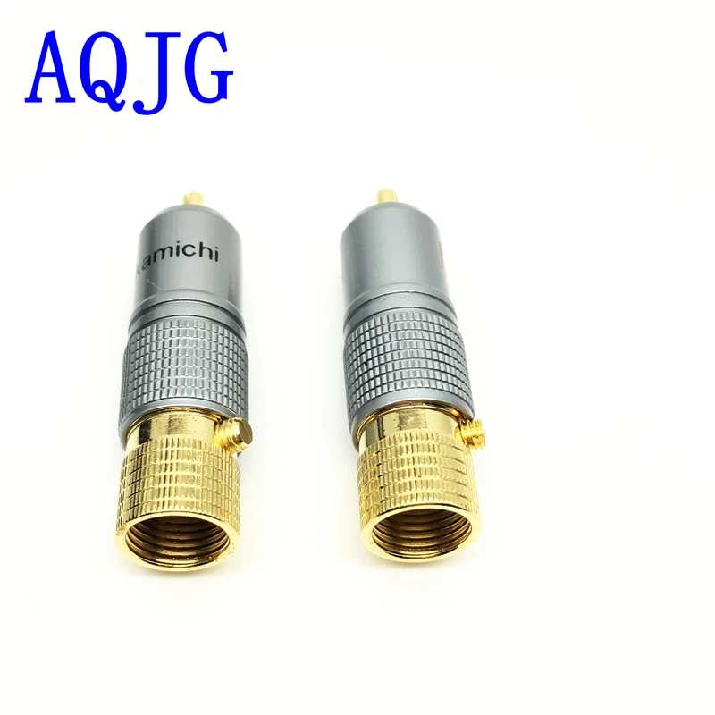 4 шт. позолоченные штекеры 10 мм AQJG|connector|l connector |