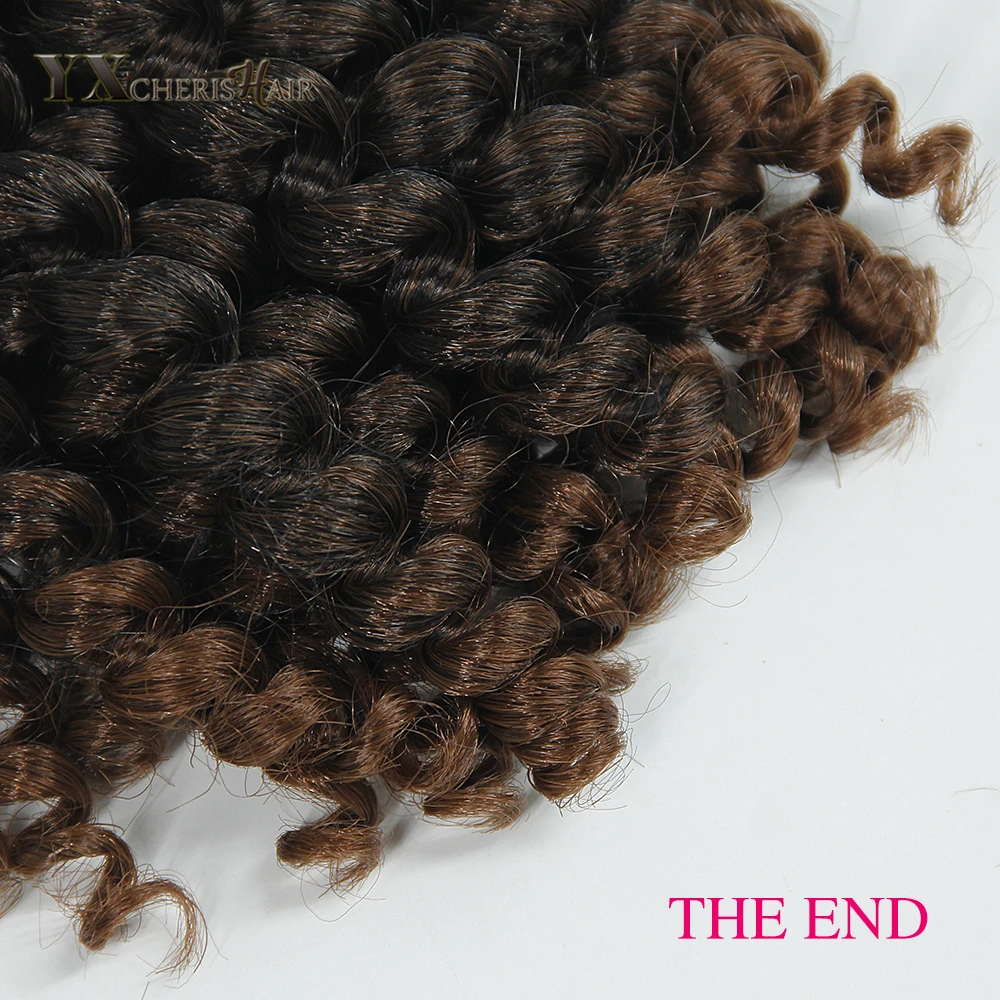 8 дюймов синтетическое плетение волос вязанные косы jumpy Wand Curl канекалон ombre Цвет для черной женщины ямайский отскок