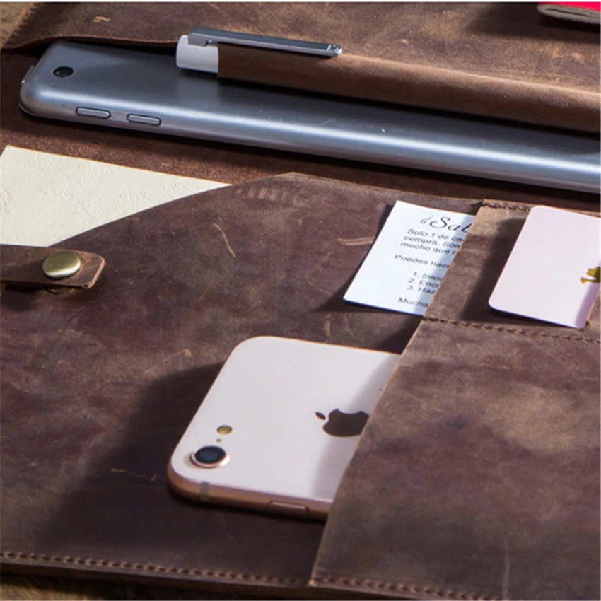 Ретро чехол Crazy Horse Koe Lederen Voor для iPad Pro 9 7 10 5 11 Air1 2 6Mini MacBook 12 дюймов планшет сумка