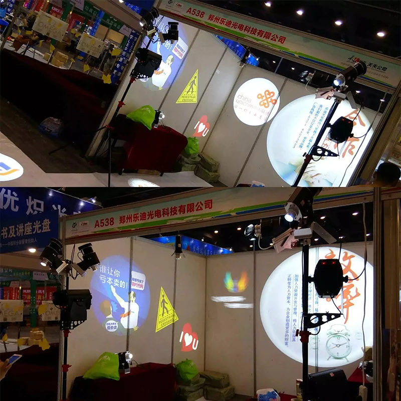 Advertising Rotary and Static Images Silver 20W LED Gobo Projector 1700lm Company Logo Custom Image Indoor Outdoor | Производственное