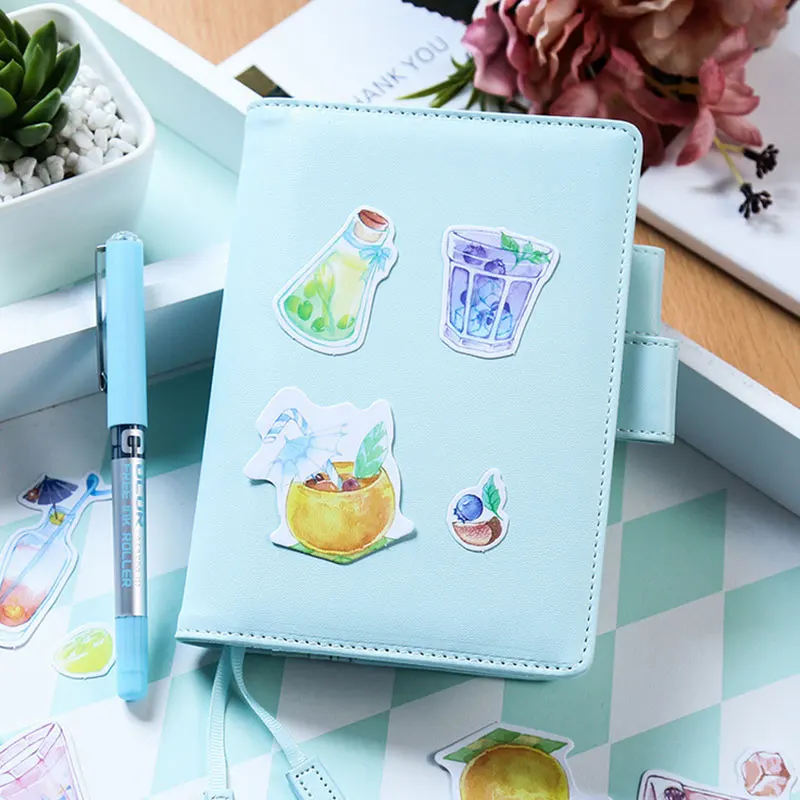 21 шт./пакет красочные летние бумажные наклейки для напитков Детский Набор