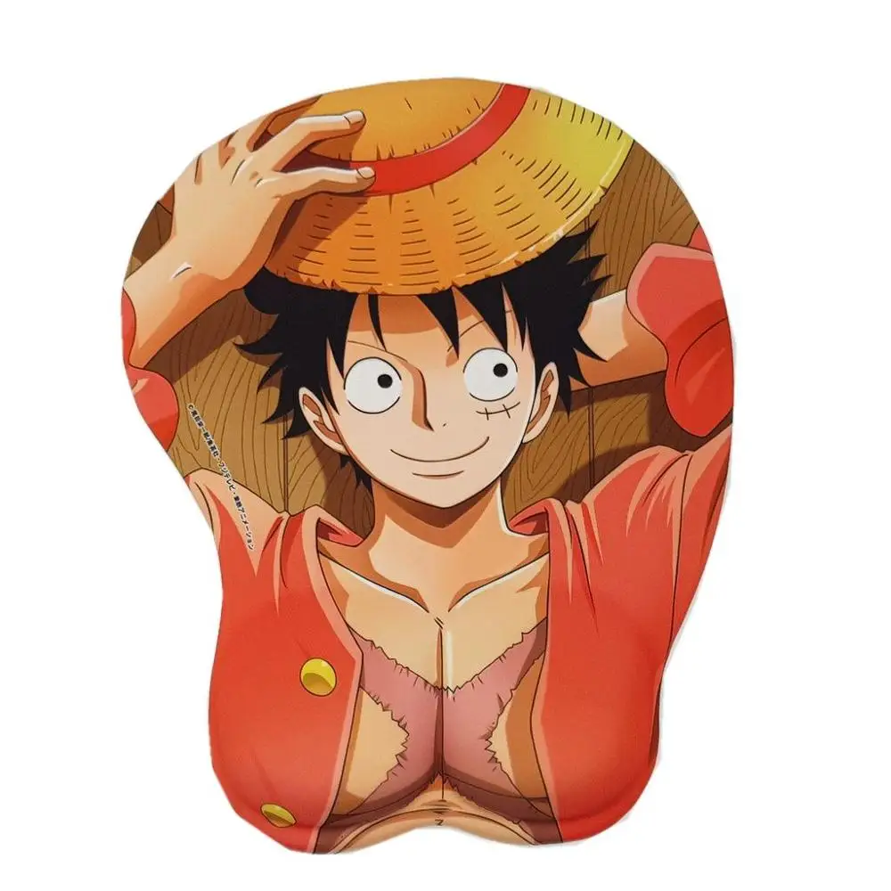 Luffy Один Кусок Луффи/Зоро/Ace/Law 3D Аниме мужской сундук игровой коврик для мыши с гелем для запястья 2WAY ткань - Цвет: Luffy