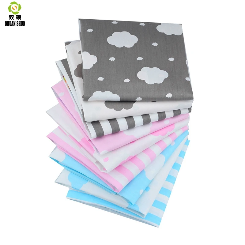 Shuanshuo Cloud Series четверть пряди ткани Telas лоскутное шитье кукла одежда Тильда одеяло 9