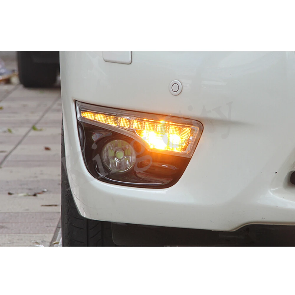 CAPQX для Nissan Teana Altima 2013 Светодиодный дневной ходовой светильник лампа для поворотного сигнала DRL Дневной светильник передний бампер противотуманный светильник
