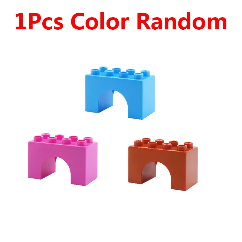 1Pcs Block DIY Различные большое образование частиц блоки качели динозавры фигурки животных аксессуары совместимый город Duploingly игрушка для детей - Цвет: 1Pcs Block