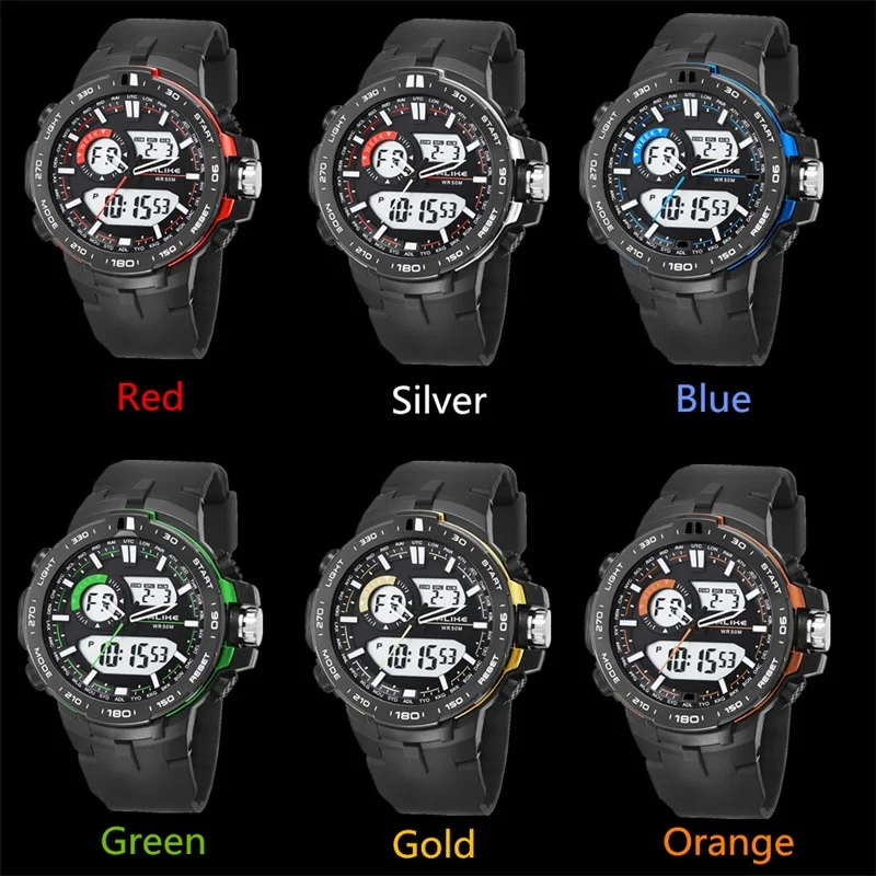 Новые кварцевые часы G Style S Shock мужские военные водонепроницаемые с датой и