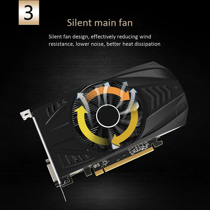 Rx 560 Gpu 4 ГБ Gddr5 128Bit игровой Настольный ПК Видеокарта поддерживает Dvi D/Hdmi2.0B Pcie