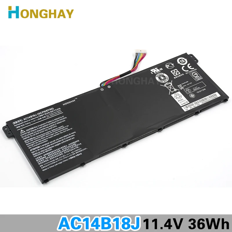 HONGHAY AC14B18J ноутбук Батарея для acer Aspire E3-111 E3-112 E3-112M ES1-531 B116 MS2394 B115-MP AC14B13j N15Q3 N15W4