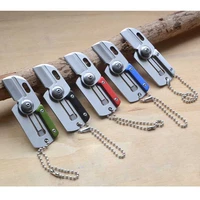 1 pcs mini pocket foldable knife card army survival knife with keychain outdoor sports self defense supplies survival kits