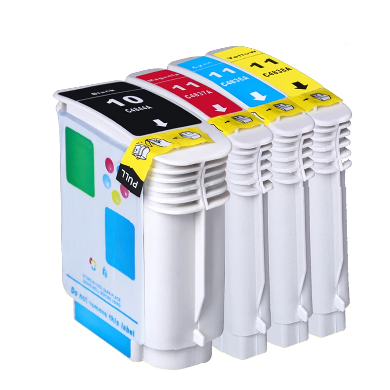 Замена для HP 10 11 чернильный картридж 1000 2000 CP1700 2600 дизайн 100 plus110 C4844A C4836A C4837A C4838A|ink