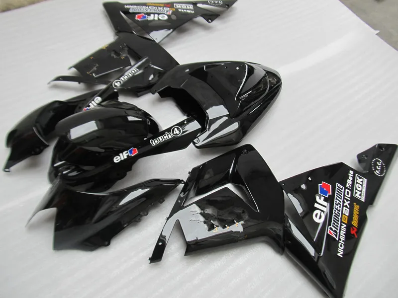 ABS Запчасти для Kawasaki ZX10R 2004 2005 обтекатель Ninja kit ZX-10R 04 05 все глянцевые черные
