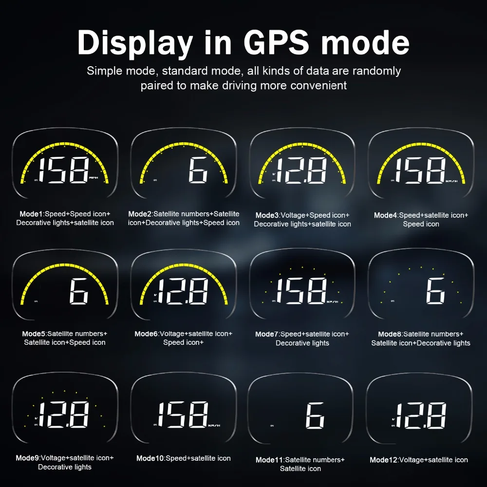 Автомобильный HUD C700S с дисплеем цифровой автомобильный GPS проектор OBD 2 измеритель