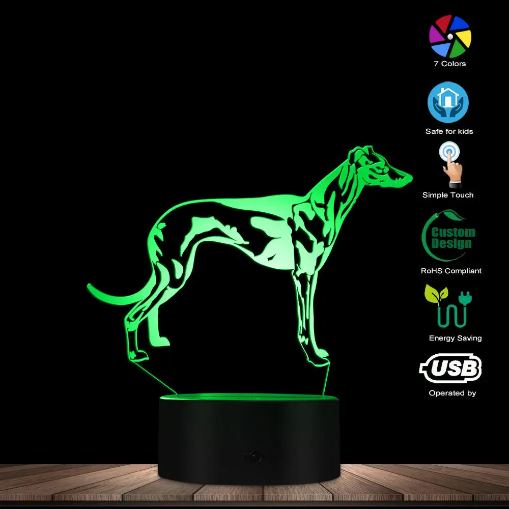 Венгрия собака vizsla 3D светодиодный ночной Светильник пород собак Цвет Изменение Настольная лампа декоративный светильник ing щенок сонный светильник подарок собачников