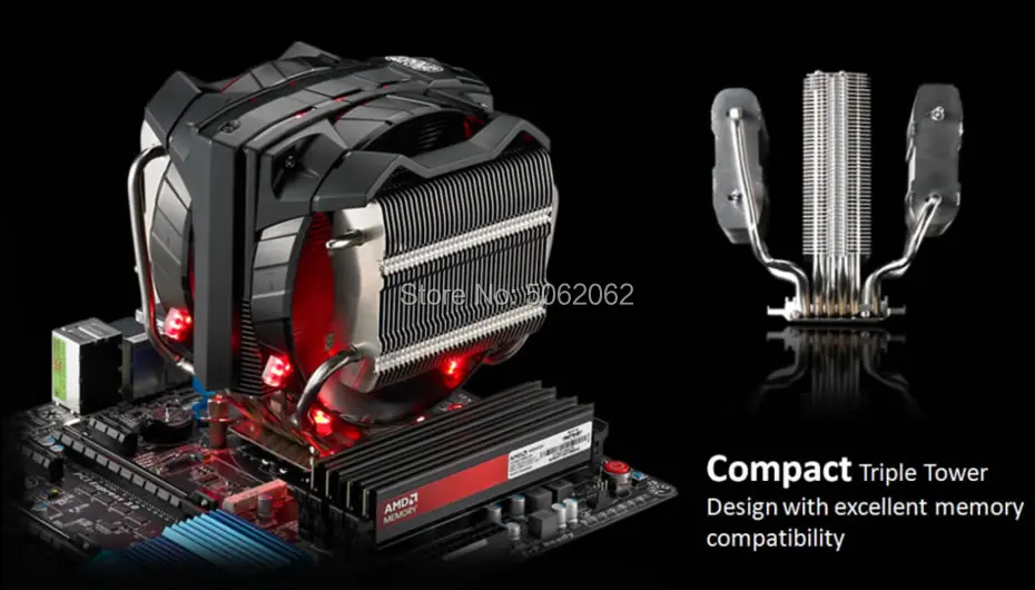 Cooler Master V8GTS кулер для процессора, 8 тепловых трубок, двойной 140 мм светодиодный вентилятор, PC радиатор для 2066 1156 AMD AM3+ 3 Tower, бесшумное охлаждение процессора
