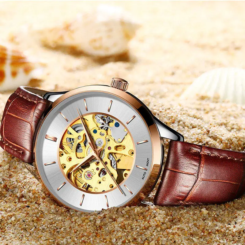 Мужские наручные часы IK Colouring автоматические механические деловые мужские