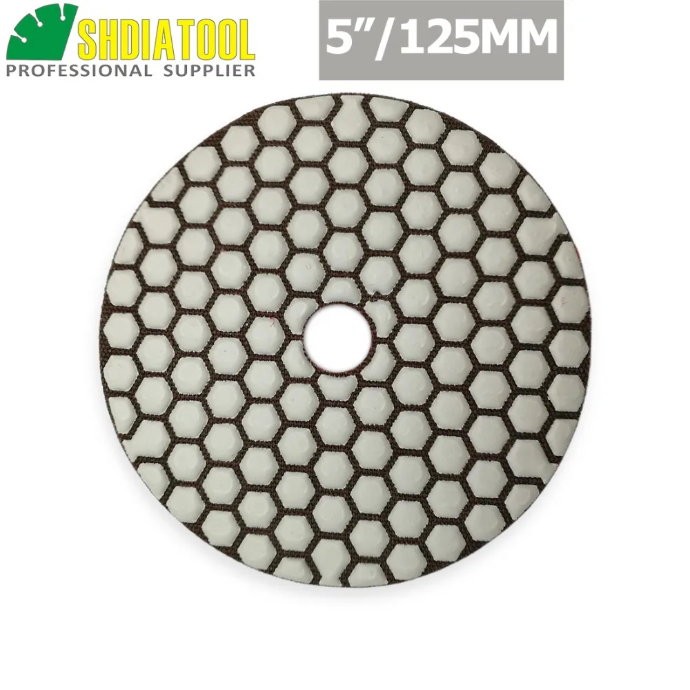 Diatool 4 шт./pk 125 мм 5 &quotГрит #400 diamond Наждачные круги гибкие сухой полировки для Гранит