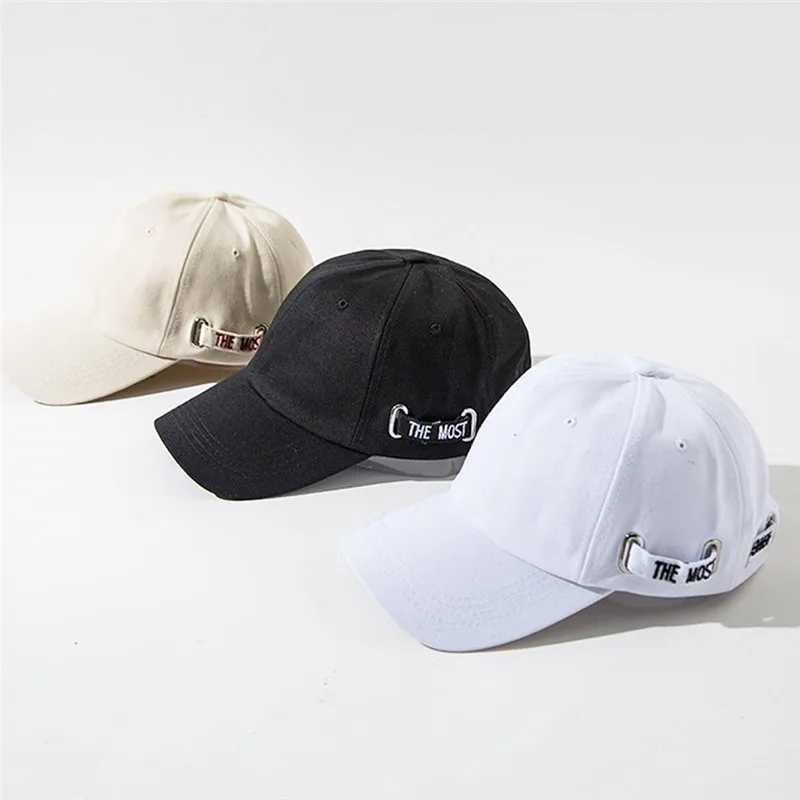 Корейский стиль унисекс 100% хлопок Snapback бейсболка хип хоп металлическая кнопка