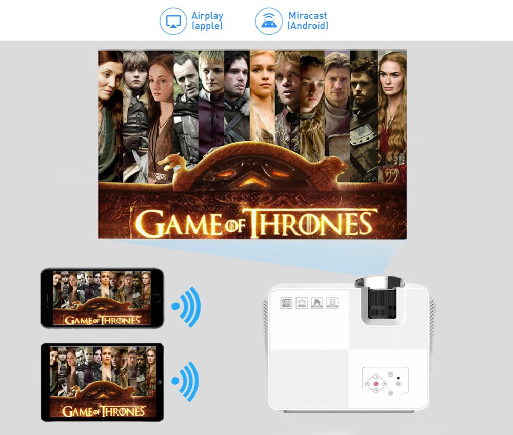 Vivicine 720P HD проектор, опционально Android wifi Bluetooth HDMI USB PC Мини светодиодный портативный проектор для видеоигр