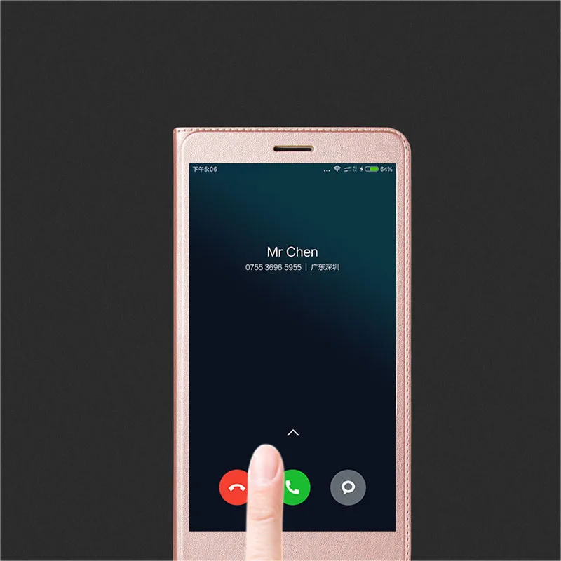 Чехол для Xiaomi Redmi Note 5 Pro чехол 5A с окном полным обзором откидной из искусственной